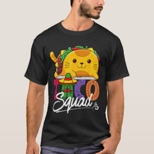 Camiseta Cat Taco Squad Cinco De Mayo Cute Gracioso México
