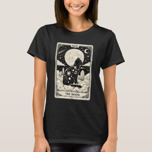 Camiseta Cat Tarot Card The Moon Graphic