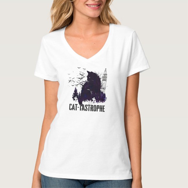 Camiseta Cat-tastrophe - Un cuento gótico.w (Anverso)