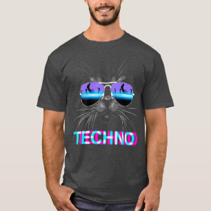 Camiseta Cat Techno DJ Electro Music