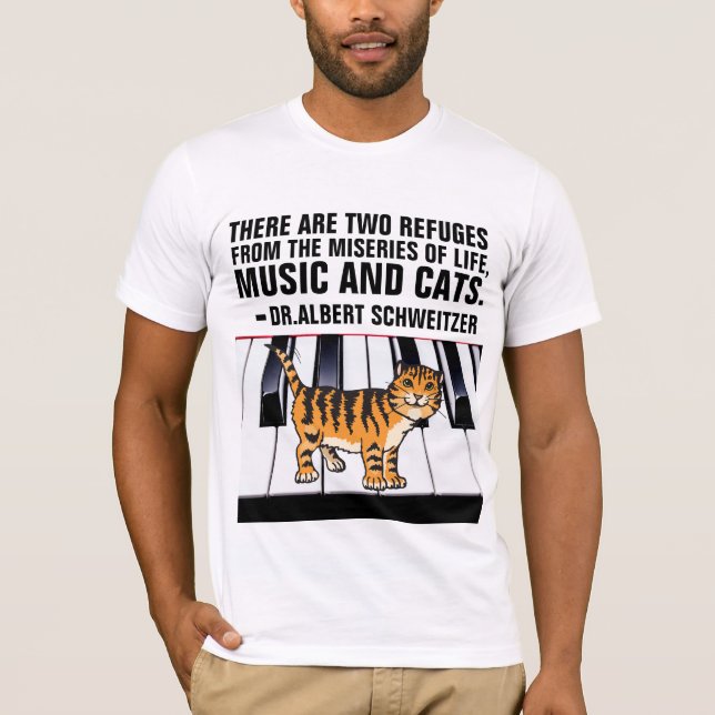CAMISETA CAT TEES, DOS SIGNIFICA REFUGIO DE MISERIAS DE VID (Anverso)