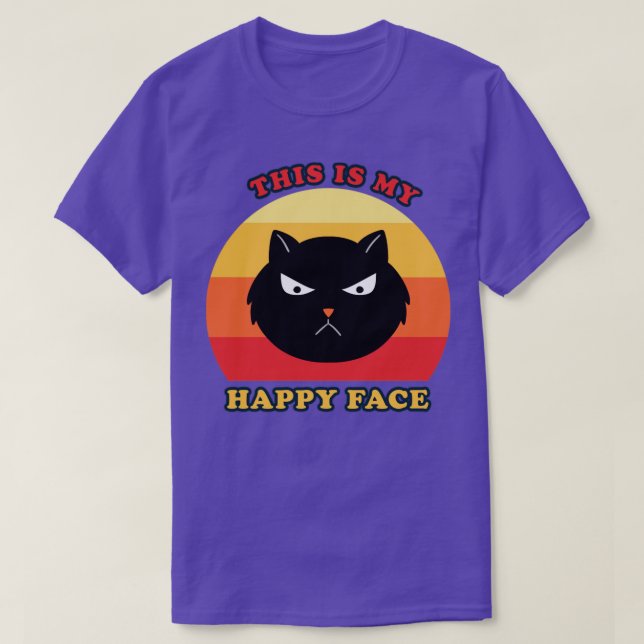 Camiseta Cat this is my happy face (Diseño del anverso)