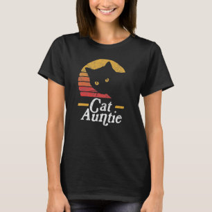 Camiseta Cat Tía Vintage Ochenta Estilo Sun Cat Retro Dist