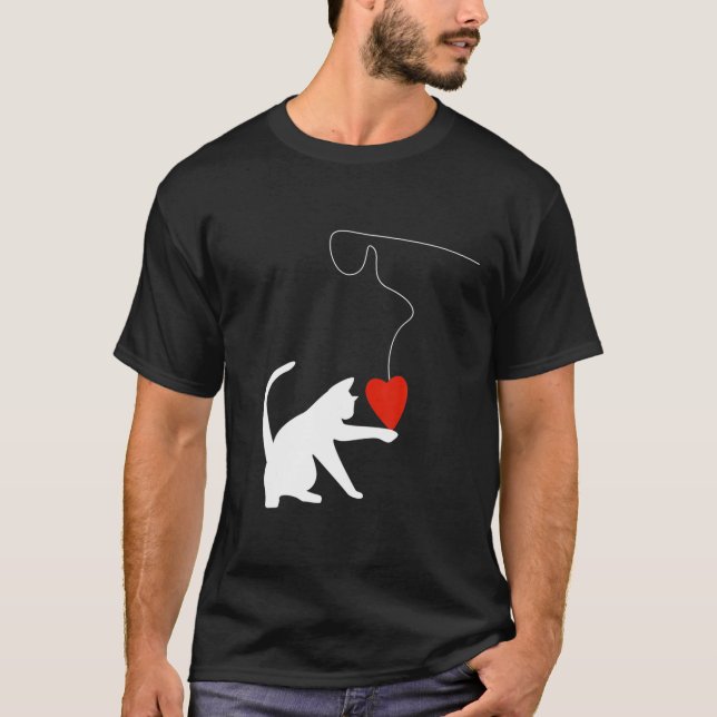 Camiseta Cat Toy El día de San Valentín Para Ella O Para Él (Anverso)