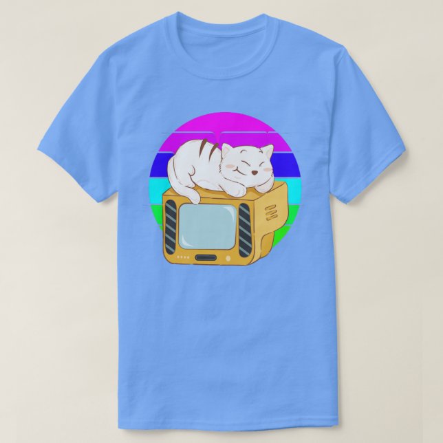 Camiseta Cat Tv Sunset (Diseño del anverso)