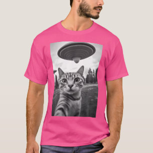 Camiseta Cat Ufo Selfie Alien Ufo Gracioso Gato Selfie Con 
