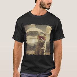 Camiseta Cat UFO Selfie: Invasion / Herren Tshirt #1