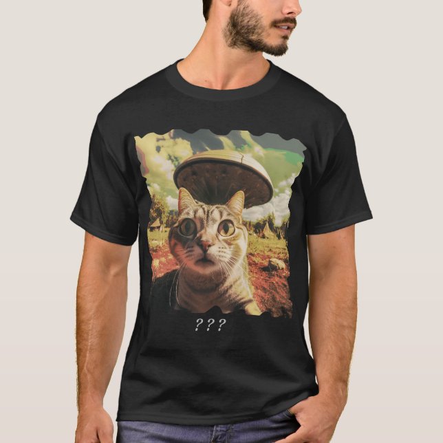 Camiseta Cat UFO Selfie: Invasion / Herren Tshirt #7 (Anverso)