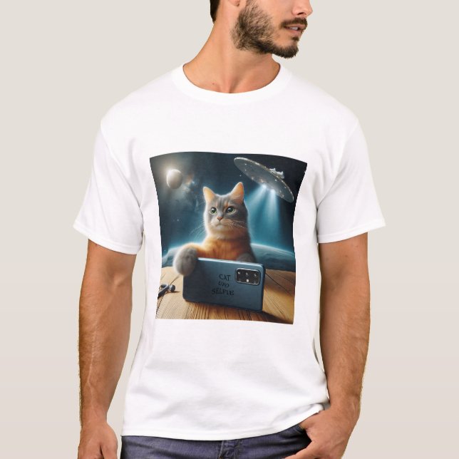 Camiseta Cat UFO Selfie: Return / Herren Tshirt #3 (Anverso)