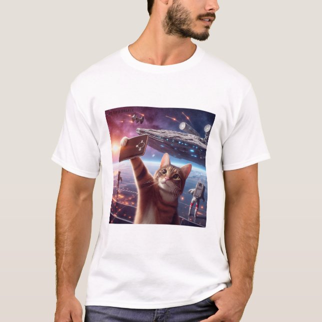 Camiseta Cat UFO Selfie: Return / Herren Tshirt #5 (Anverso)