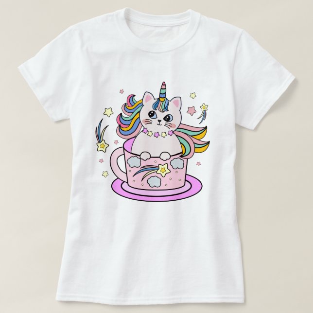Camiseta Cat Unicorn (Diseño del anverso)