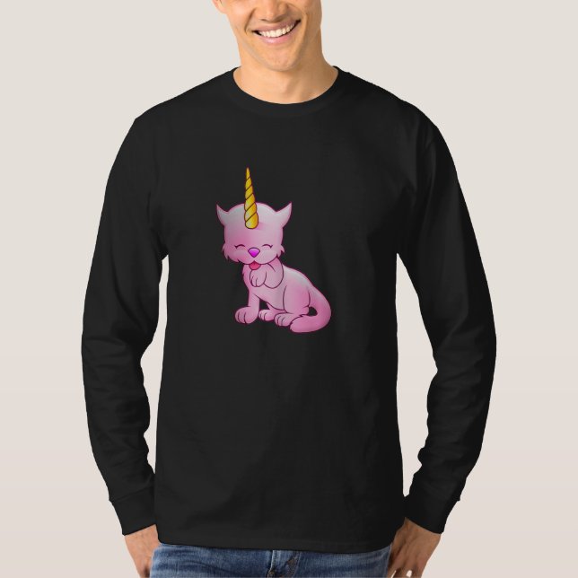 Camiseta Cat Unicorn Cat Kitten  For Women and Kids (Anverso)