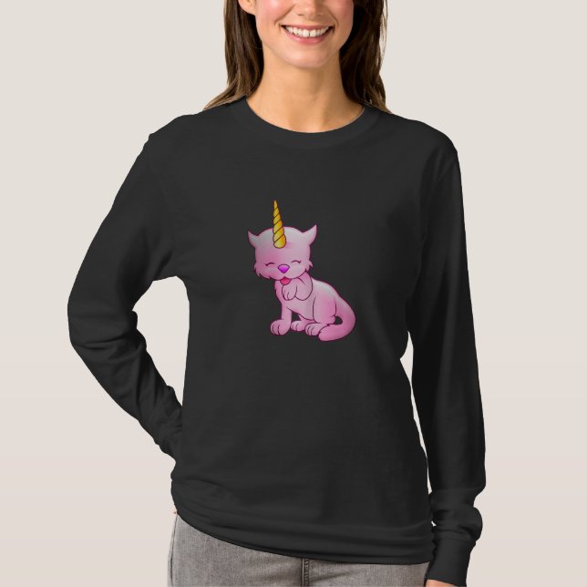 Camiseta Cat Unicorn Cat Kitten  For Women and Kids (Anverso)