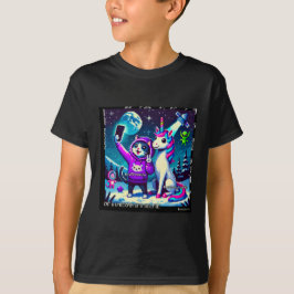 Camiseta Cat & Unicorn UFO Selfie: Big Meeting #01
