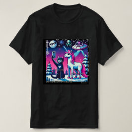 Camiseta Cat & Unicorn UFO Selfie: Big Meeting #11