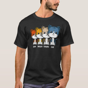 Camiseta Cat Vintage Cat Lover Funny Kitten French Un Deu T
