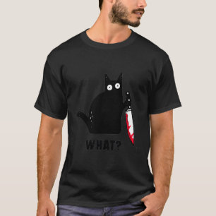 Camiseta Cat W Black Ca Ous Cat Con Cuchillo