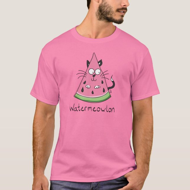 Camiseta Cat Watermelon Kids Graciosa Cute (Anverso)