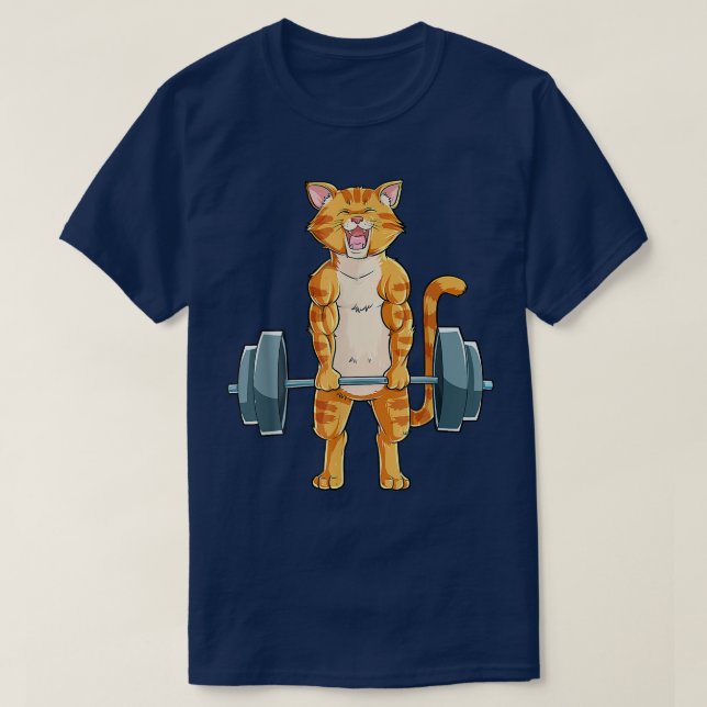 Camiseta Cat Weightlifting Powerlifting Deadlift Fitness Gy (Diseño del anverso)