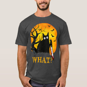 Camiseta Cat What Murderous Black Cat With Knife Costume