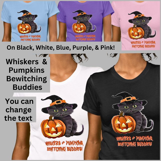CAMISETA CAT WHISKERS & PUMPKINS, BURBUJOS DE REPRESENTACIÓ (Subido por el creador)