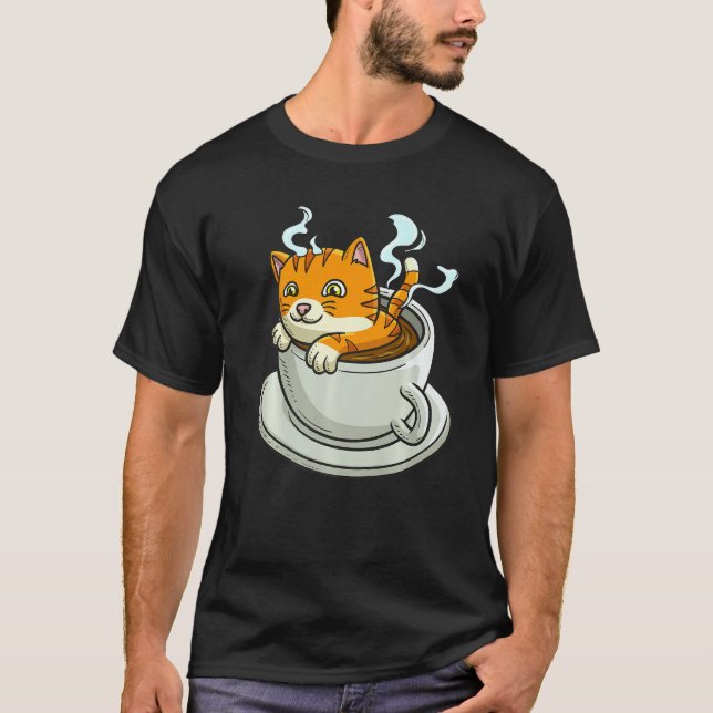 Camiseta Cat Whisperer Drinking Coffee Caffeine Drinker  1 (Anverso)