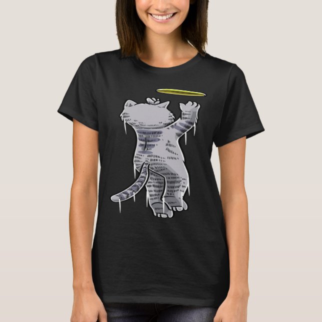 Camiseta Cat With Frisbee Disc Frisbee Player Thrower Disc  (Anverso)