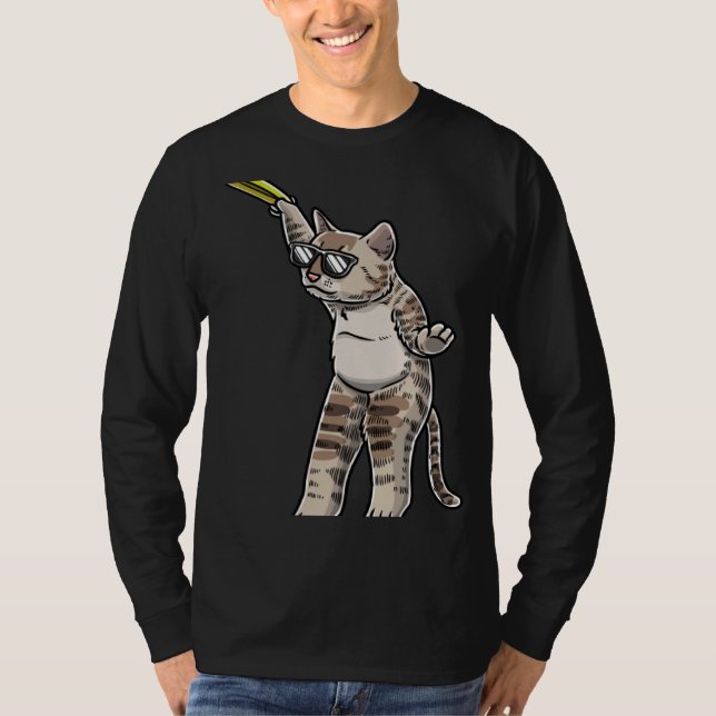 Camiseta Cat With Frisbee Disc Frisbee Player Thrower Disc  (Anverso)