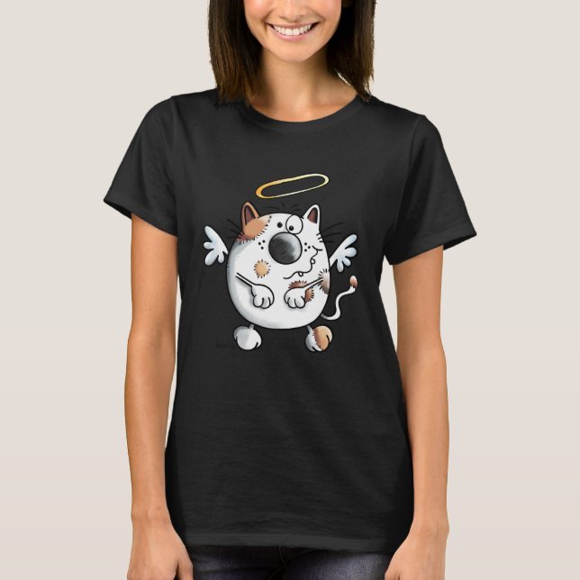 Camiseta Cat With Wings As An Angel For Cat (Anverso)