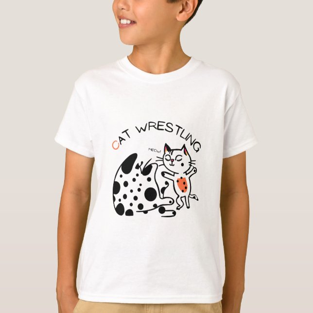 Camiseta Cat Wrestling (Yanchan) (Anverso)