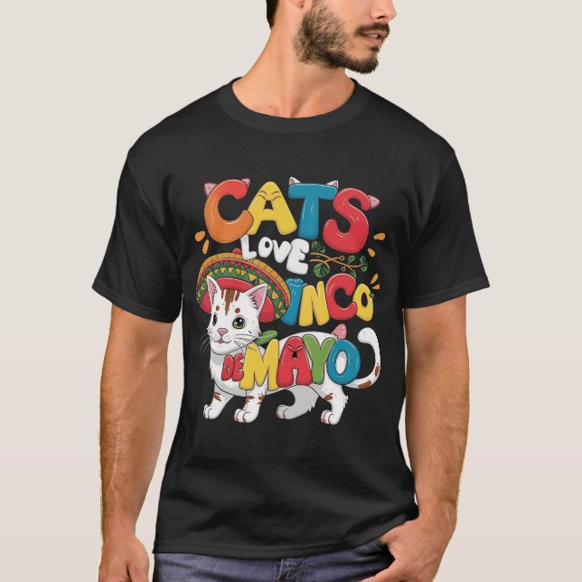 Camiseta Cat y Fiesta Cinco de Mayo México (Anverso)