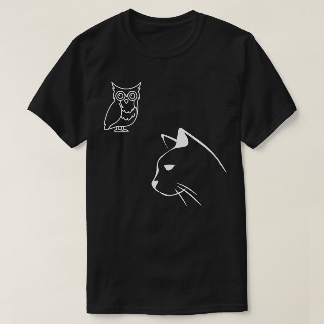 Camiseta Cat y Owl 1 (Diseño del anverso)