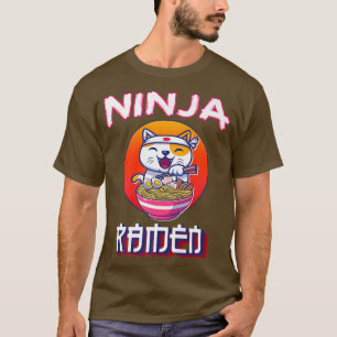 Camiseta Cat Y Ramen Kawaii Anime Funny Japonés 