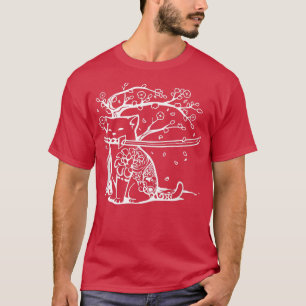 Camiseta Cat Yakuza Neko Samurai Cat tattoo Cat Japan Cherr