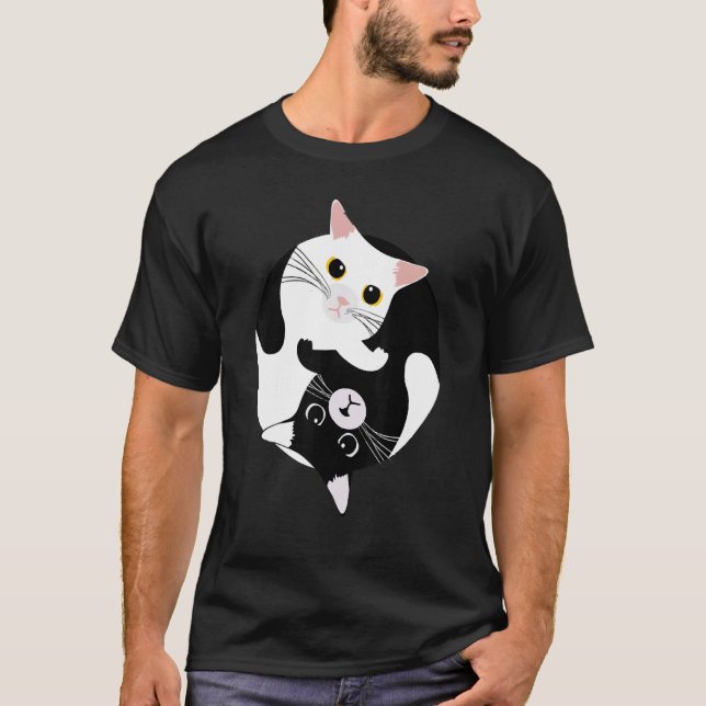 Camiseta Cat Yin yang (Anverso)