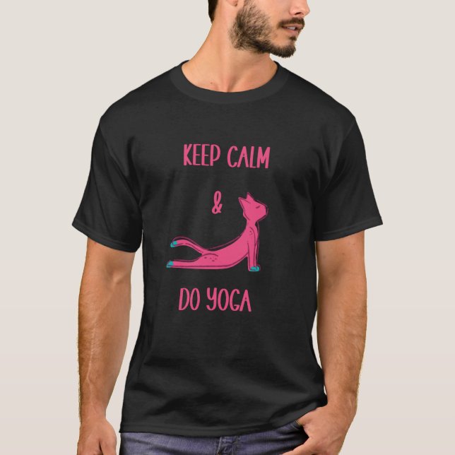 Camiseta Cat Yoga Animals Workout Calm (Anverso)