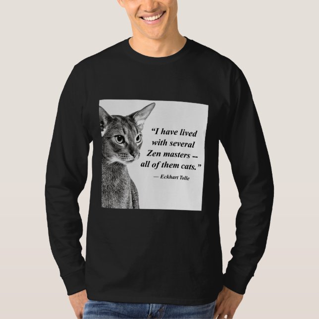Camiseta Cat Zen Master Eckhart Tolle (Anverso)