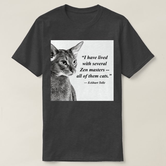 Camiseta Cat Zen Master Eckhart Tolle (Diseño del anverso)
