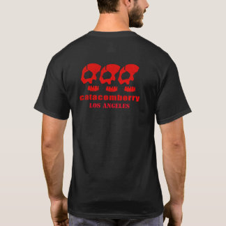 Camiseta catacombria 3 cabezas óseas