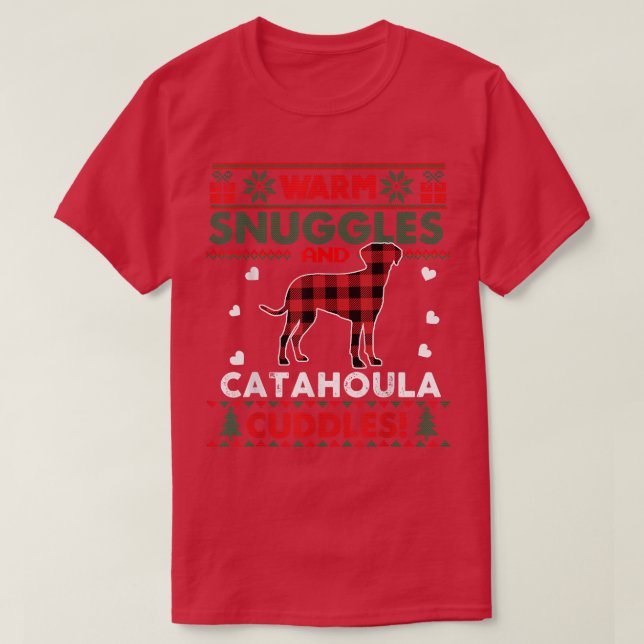 Camiseta Catahoula Dog Lover Family Pajama Dog Ugly Christm (Diseño del anverso)