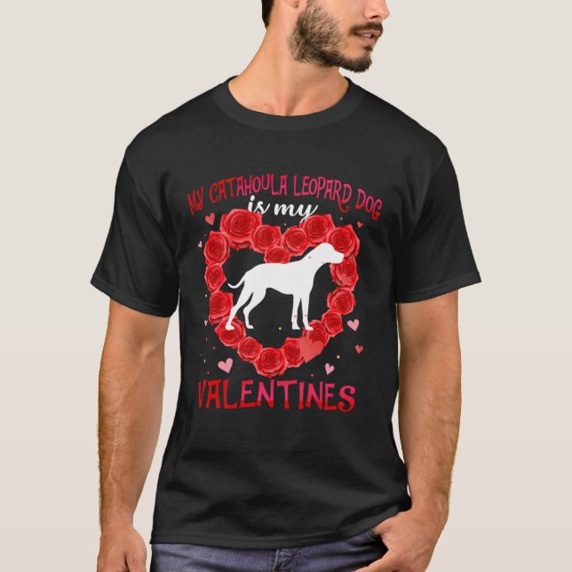 Camiseta Catahoula Leopard Dog Animal Hearts Day Mastiff Is (Anverso)
