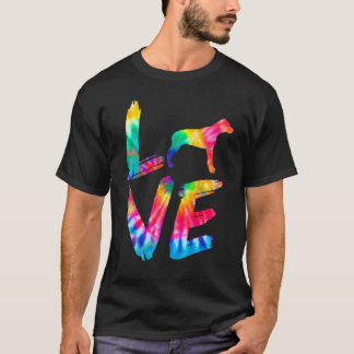 Camiseta Catahoula Leopardo Tie Dye Amor Perro Mamá Papá