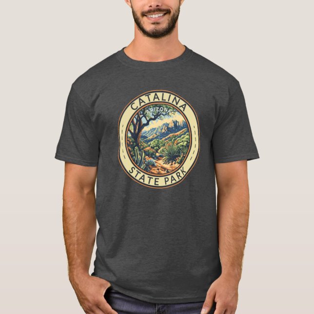 Camiseta Catalina State Park Arizona Travel Art Badge Overs (Anverso)