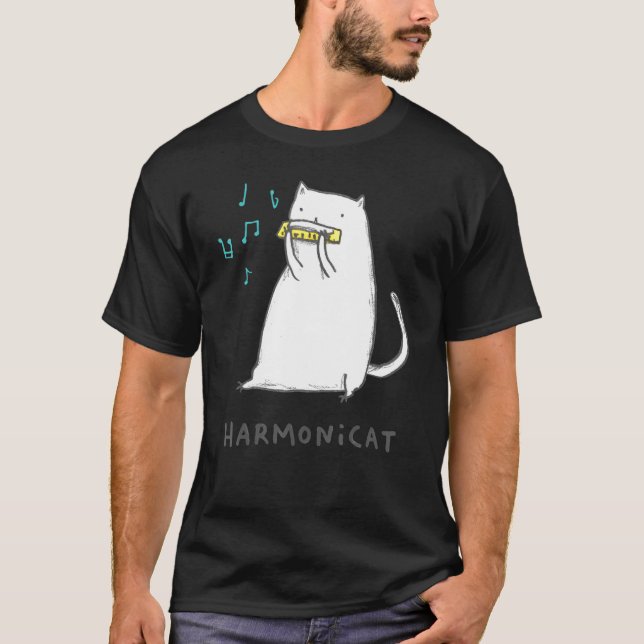 Camiseta Catálogo de música de Harmonicat (Anverso)
