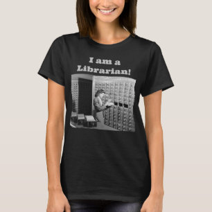 Camiseta Catálogo de tarjetas para mujeres y bibliotecas