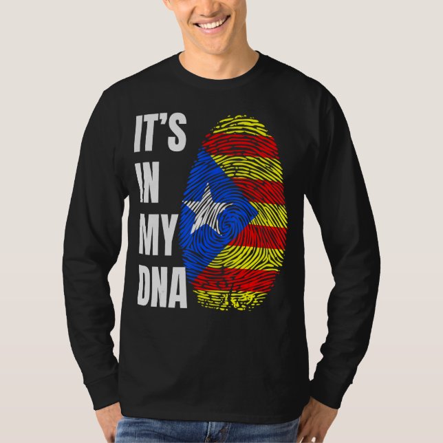 Camiseta Catalonia Marca de biométrica de huellas dactilare (Anverso)
