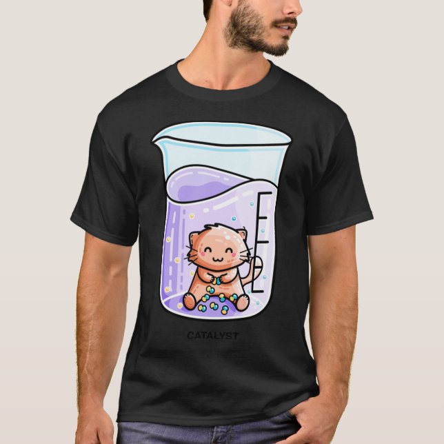 Camiseta Catalyst Cute Chemistry Cat Pun Classic T-Shirt (Anverso)