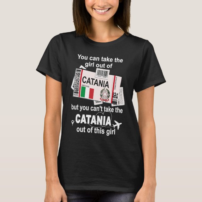 Camiseta Catania Boarding Pass  Catania Girl  Catania (Anverso)