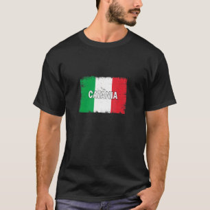 Camiseta Catania  Italia  Ciudad Con Bandera Italiana