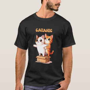 Camiseta Catanic Divertido Gato Lindo Gato Titánico Amantes